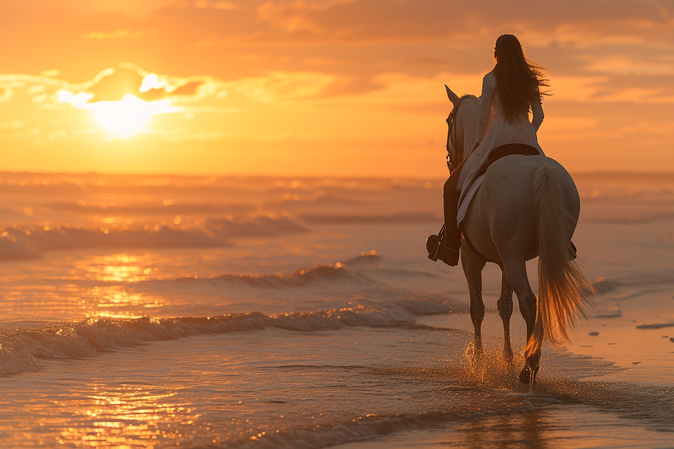 Escapade à cheval sur la plage
